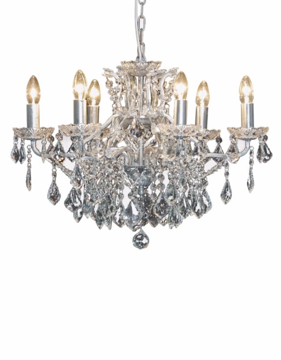 6 Branch Bronze Shallow Chandelier