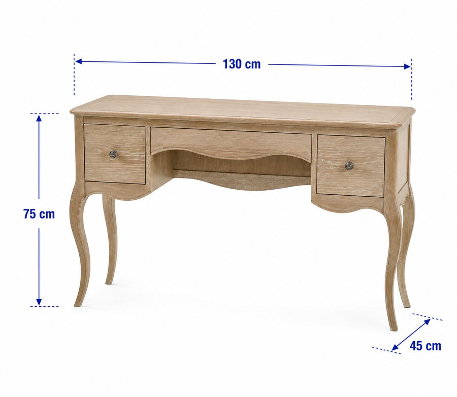 Camille French Dressing Table & Stool dimensions