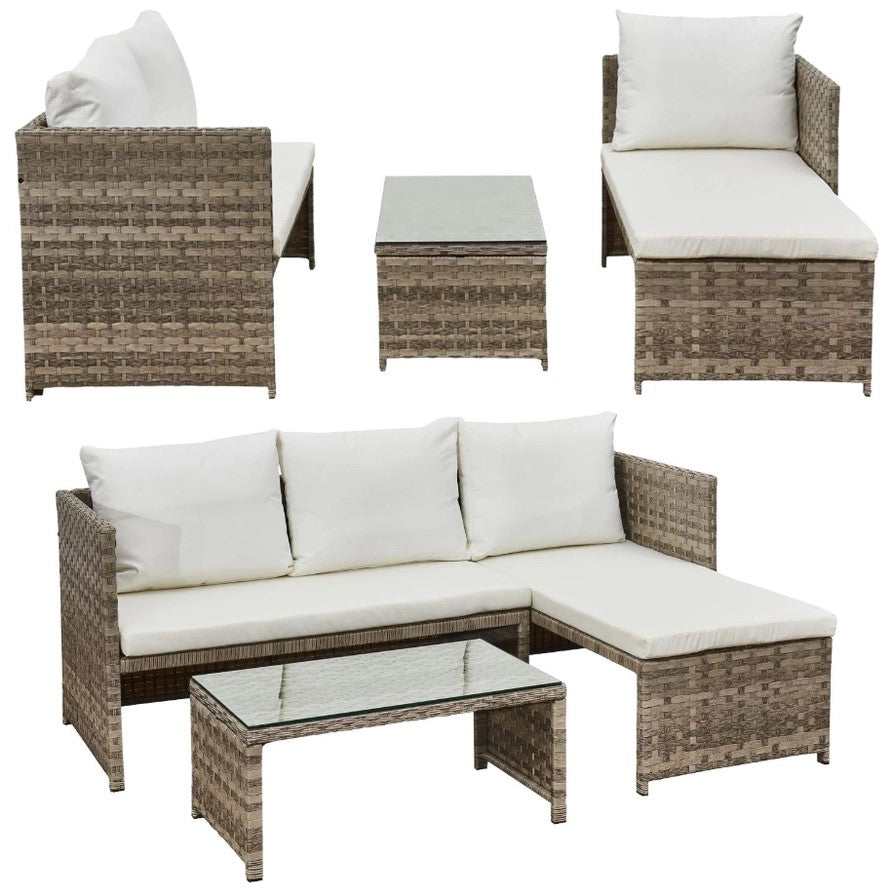 Florence 3 Seater Garden Set Cream