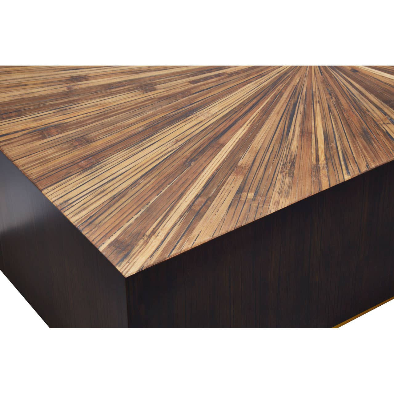 Gabelle Rectangle Ebony Bamboo Coffee Table