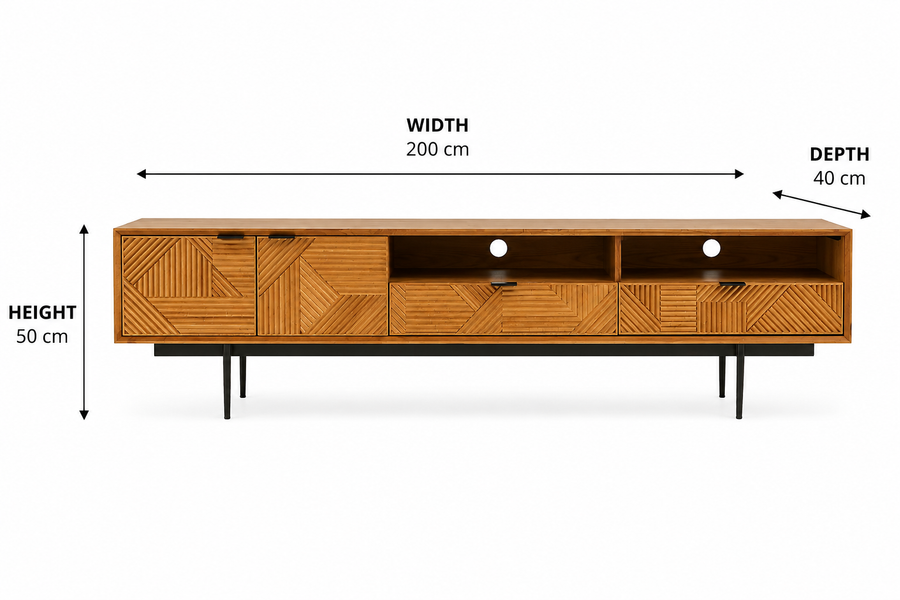 Jakara Contemporary Media Unit dimensions