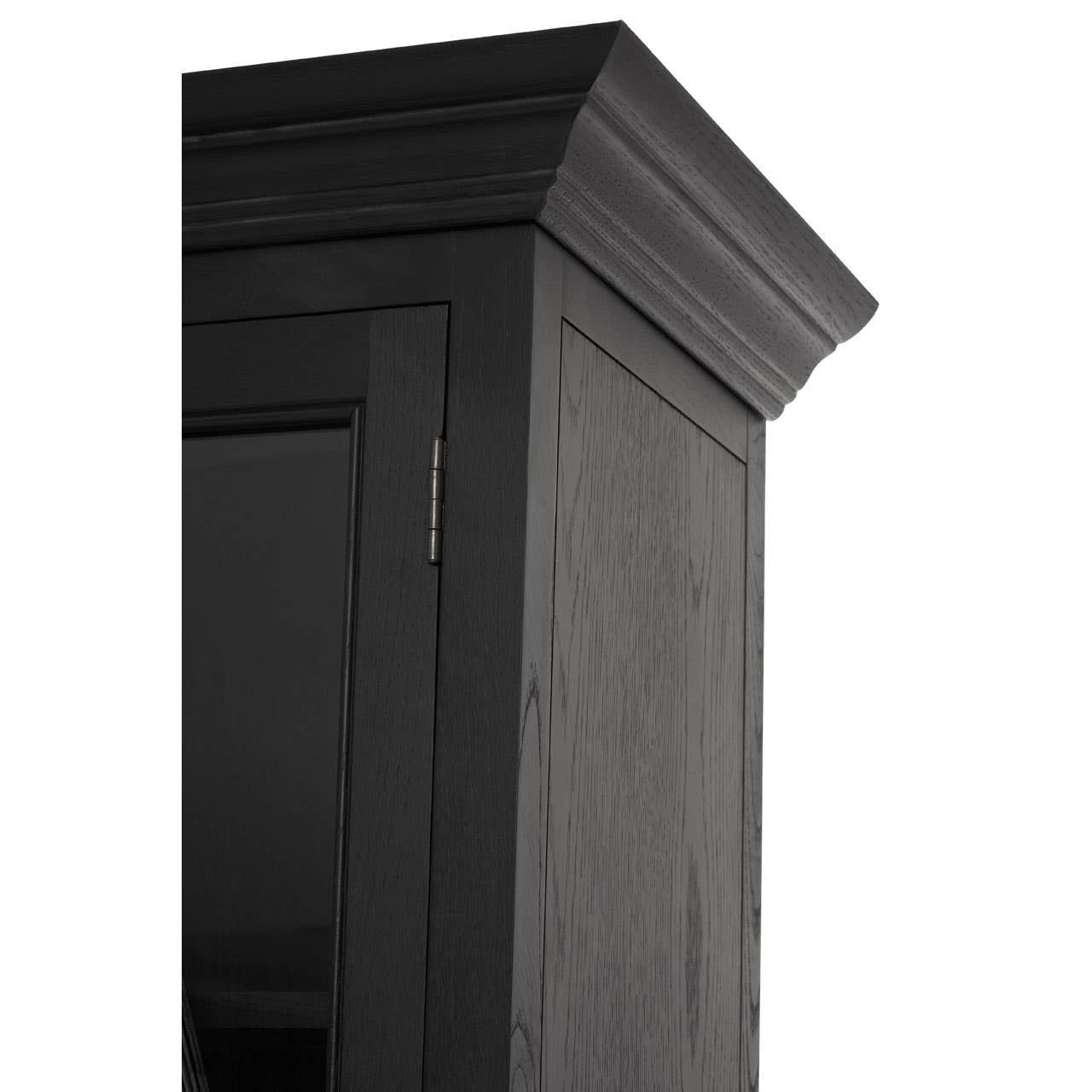 Lyon Black Oak Wood Tall Cabinet