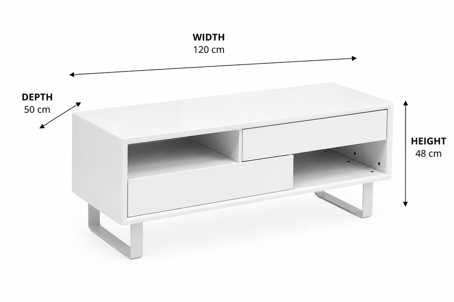 Moritz High Gloss Coffee Table dimensions