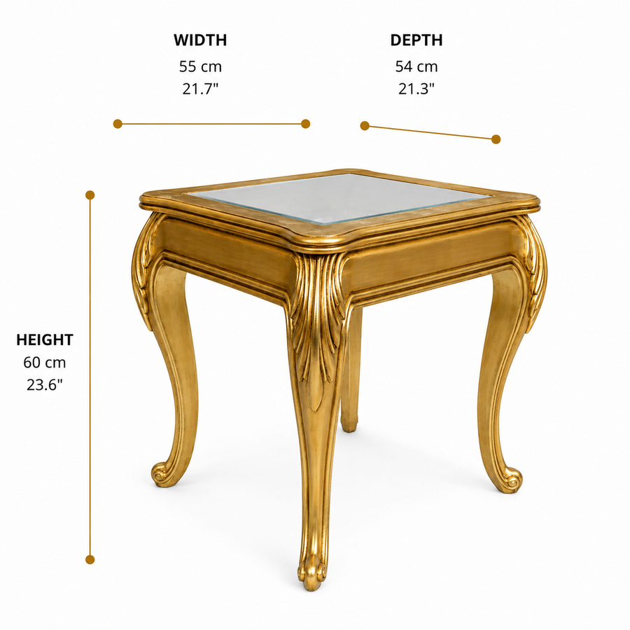 Versailles Gold Lamp Table dimensions