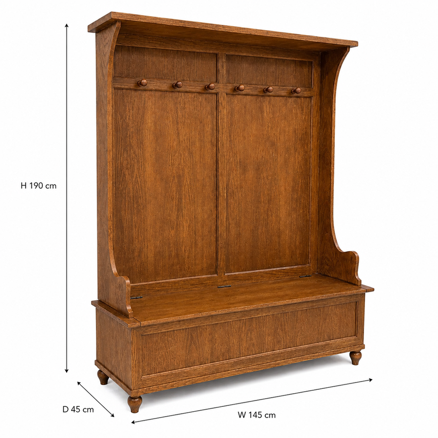 Victorian Oak Hall Stand dimensions
