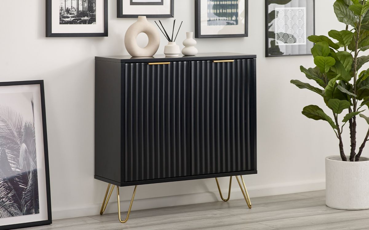 Murano Compact Sideboard - Matt Black