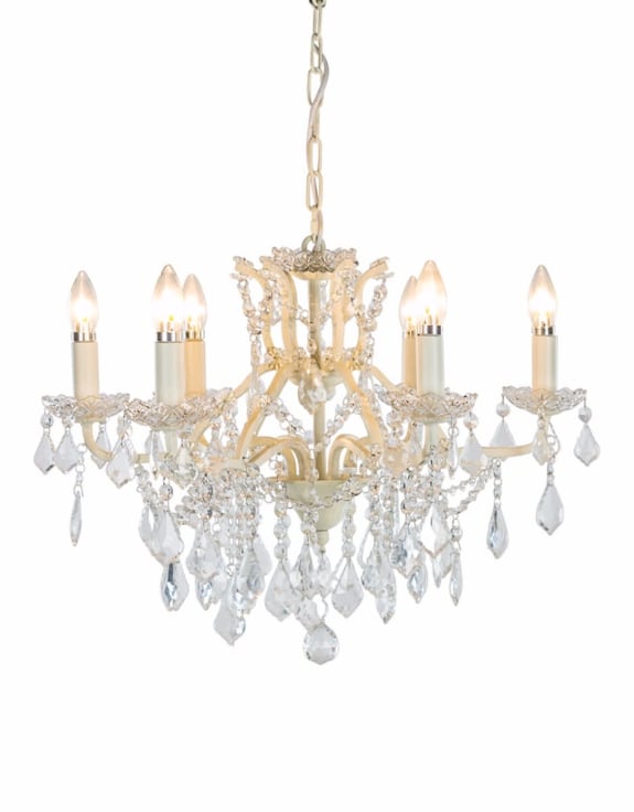 6 Branch Bronze Shallow Chandelier