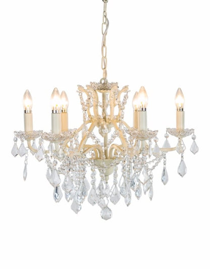 6 Branch Bronze Shallow Chandelier