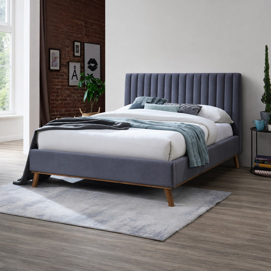 Albany Grey Upholstered Contemporary Bed