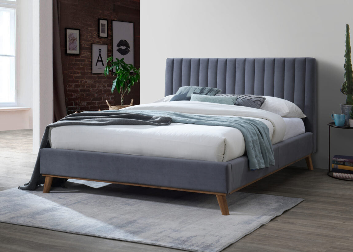 Albany Grey Upholstered Contemporary Bed