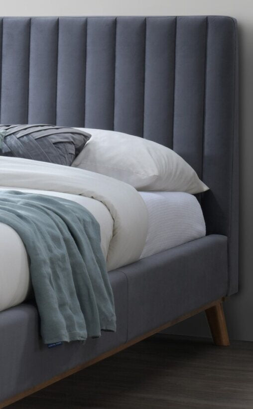 Albany Grey Upholstered Contemporary Bed