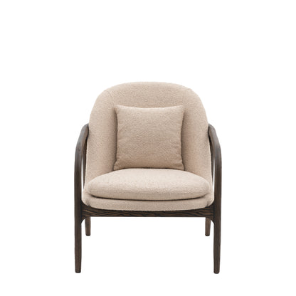 Cream Upholstered Armchair