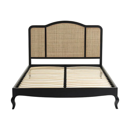 Amélie Rattan Bed Black