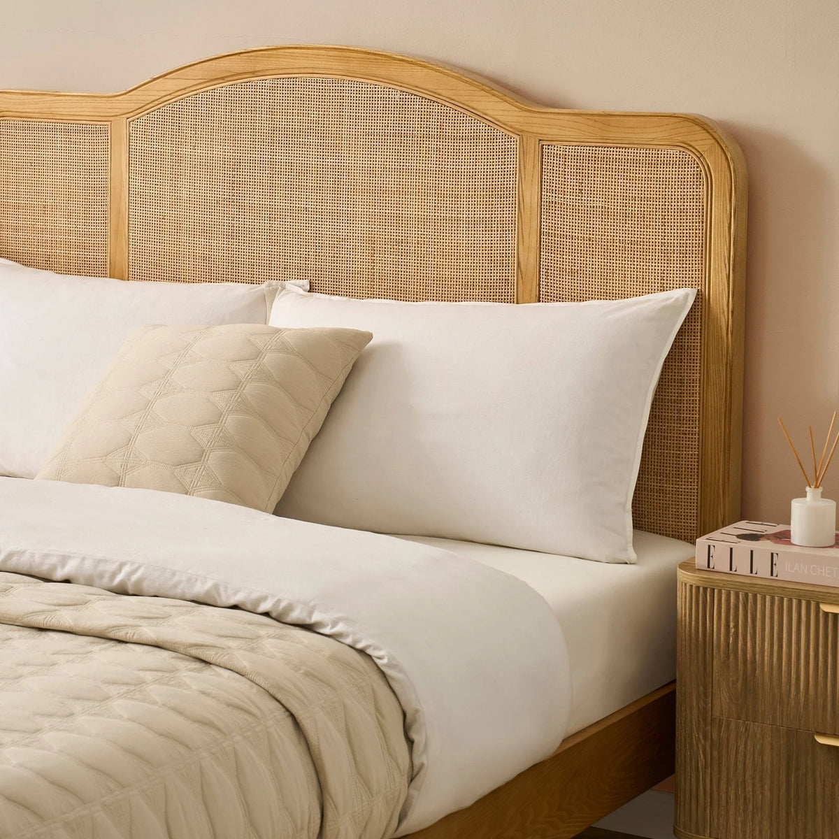 Amélie Rattan Bed Natural