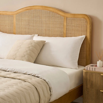 Amélie Rattan Bed Natural
