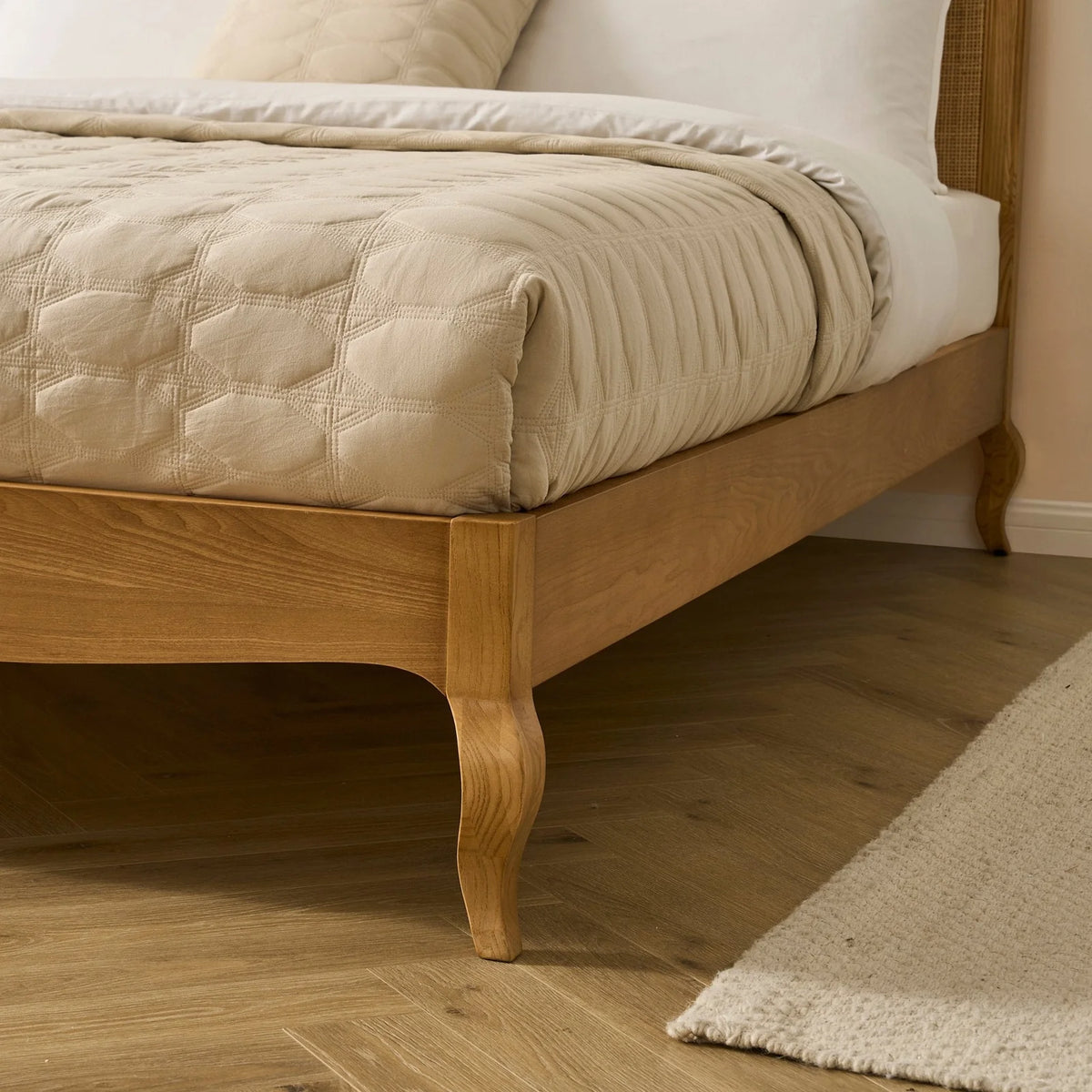 Amélie Rattan Bed Natural