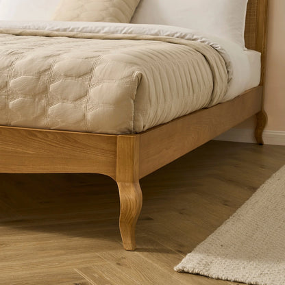 Amélie Rattan Bed Natural