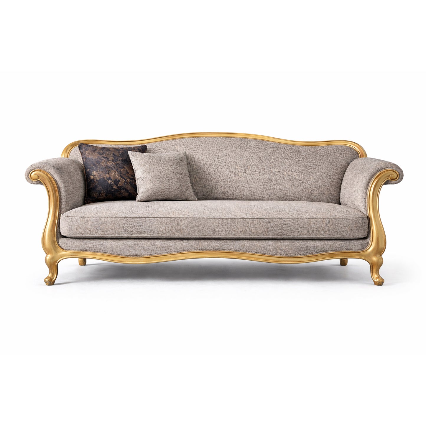 Antique Gold French 3 Seat Sofa