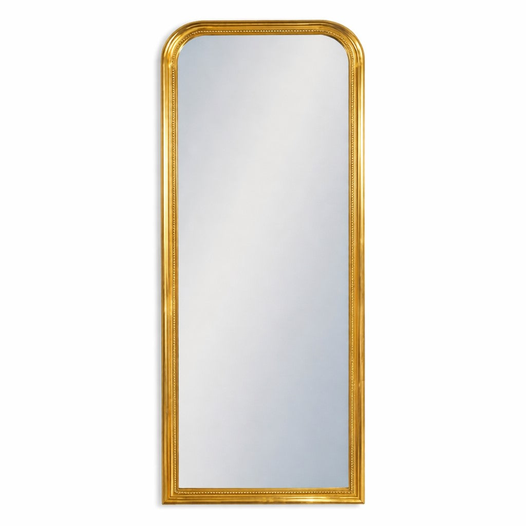 Antique Gold Beaded Cheval Mirror