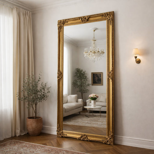 Large Antique Gold Regal Mirror