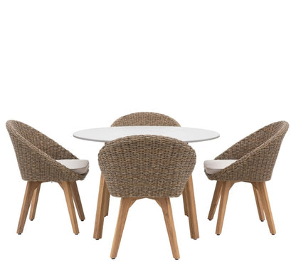 Avena 4 Seater Round Dining Set