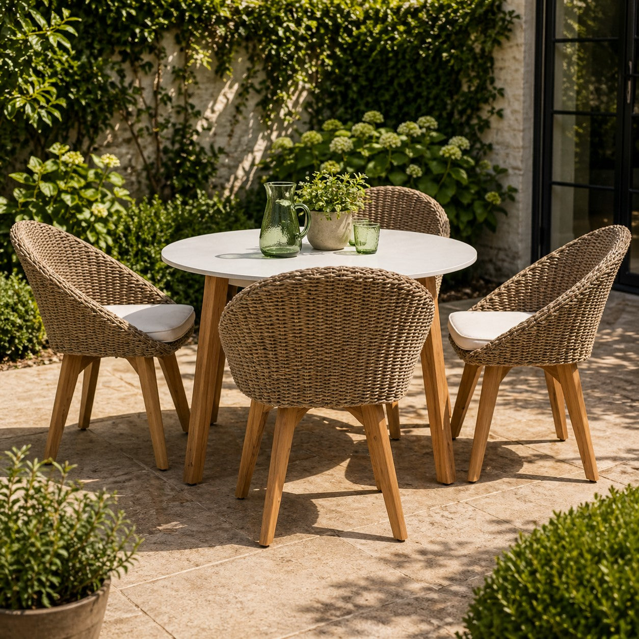 Avena 4 Seater Round Dining Set