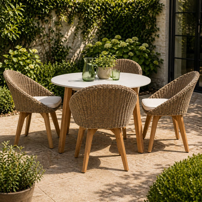 Avena 4 Seater Round Dining Set