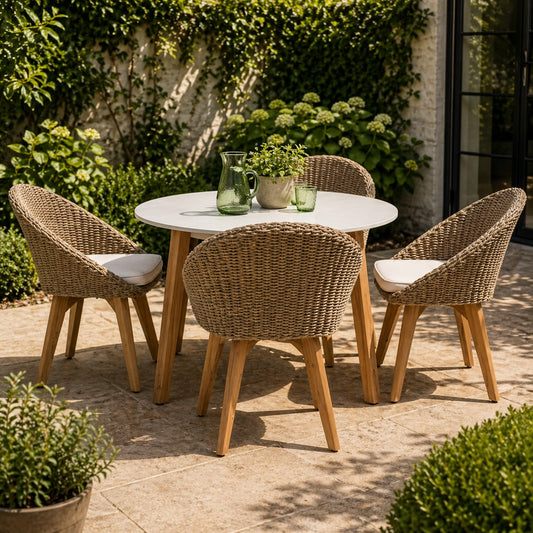 Avena 4 Seater Round Dining Set