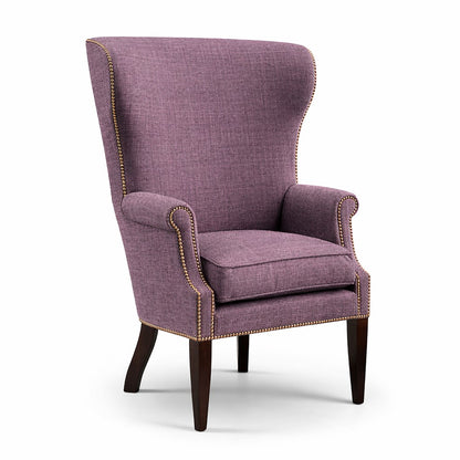 Barrel High Curved Back Wing Chair