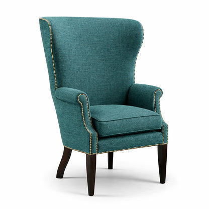 Barrel High Curved Back Wing Chair