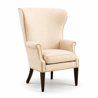 Barrel High Curved Back Wing Chair
