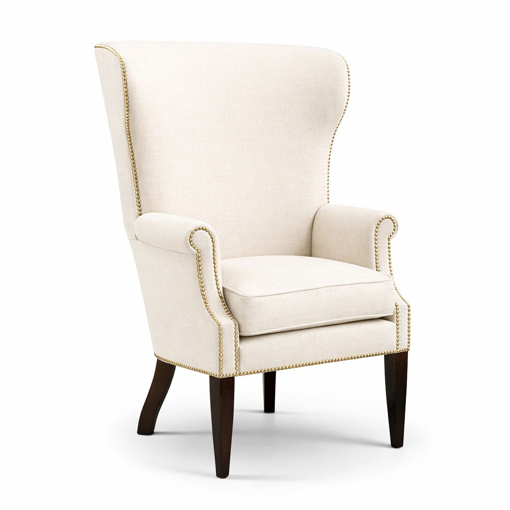 Barrel High Curved Back Wing Chair
