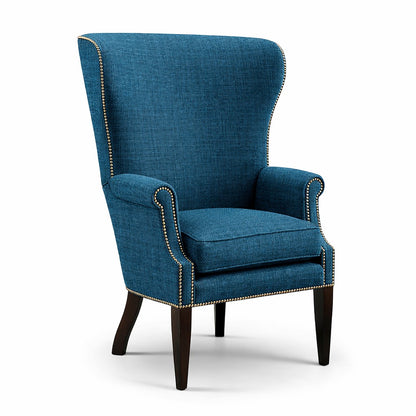 Barrel High Curved Back Wing Chair