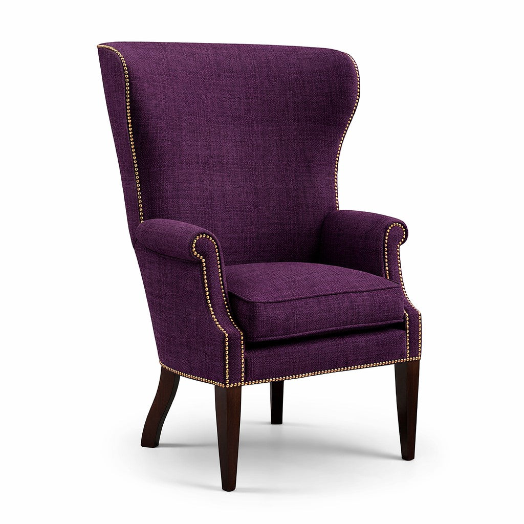 Barrel High Curved Back Wing Chair