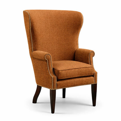 Barrel High Curved Back Wing Chair