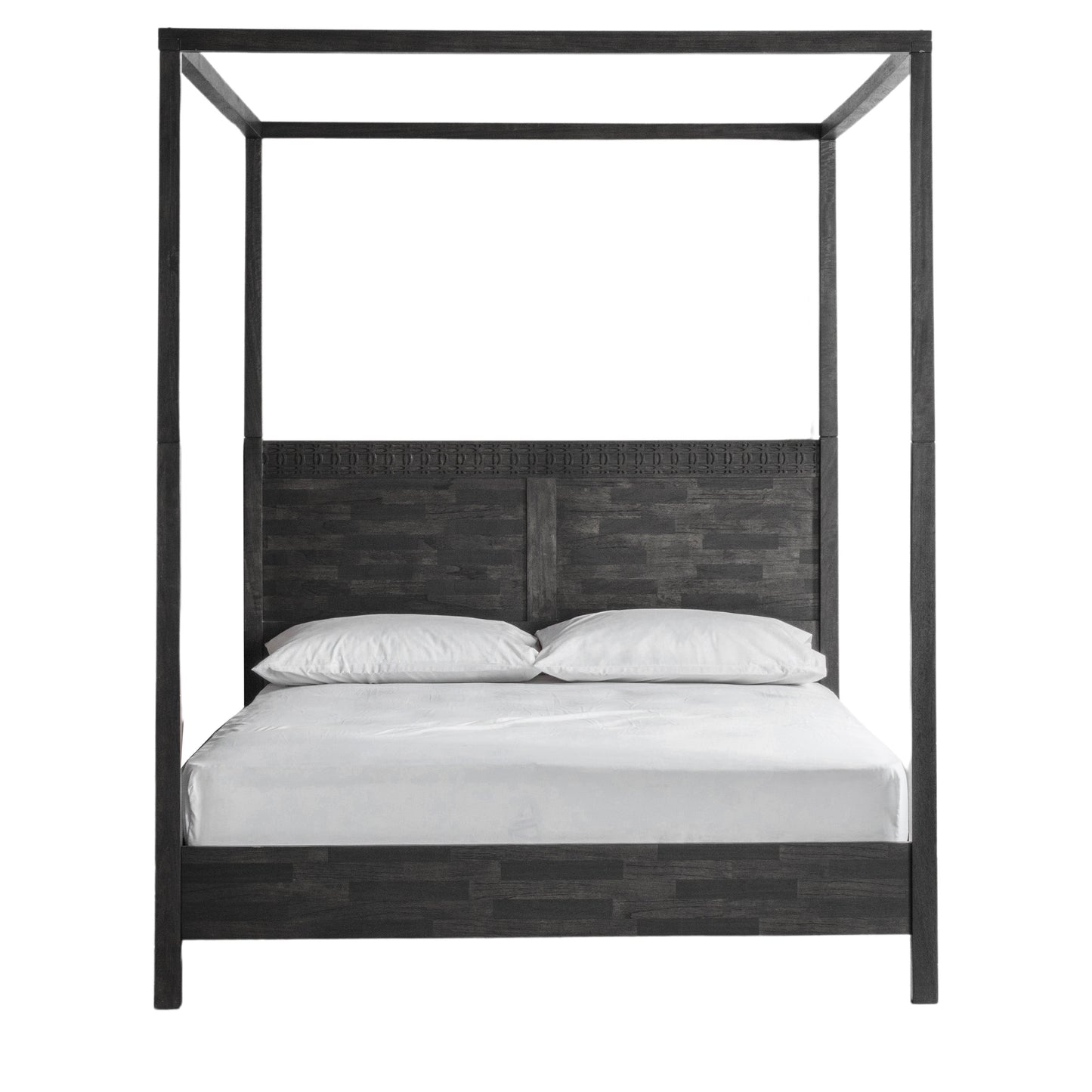 Boho 4 Poster Charcoal Bed