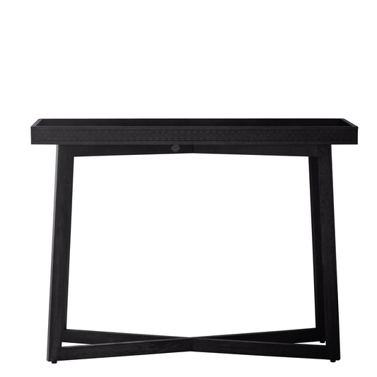 Boho Charcoal Console Table