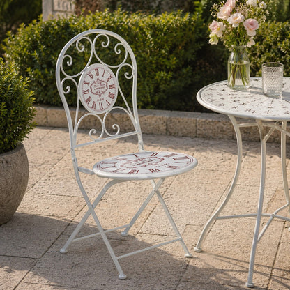 Cafe Cassis Cream Powder Coated Metal Chair