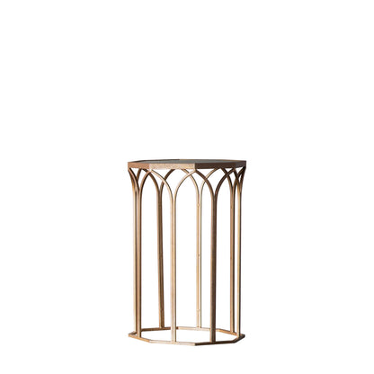 Canterbury Antique Gold Side Table