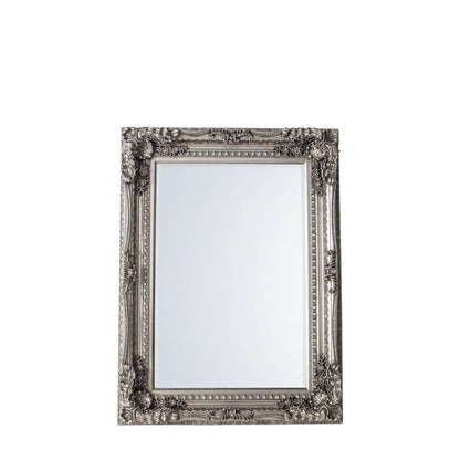 Carved Louis Wall Mirror Silver