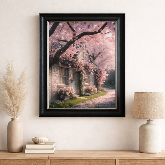 Charming cherry-blossom country cottage