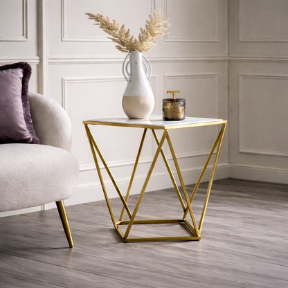 Helford Side Table Gold