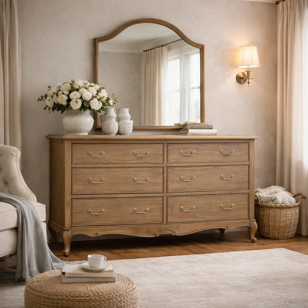 Chic 6 Drawer Chest Weathered