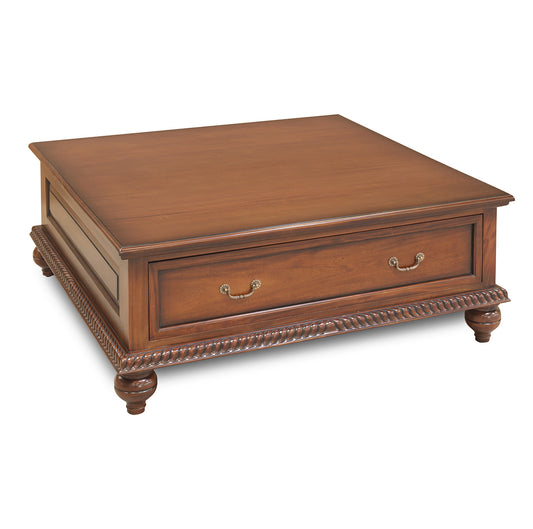 Classic Mahogany Sleigh French Square Coffee Table