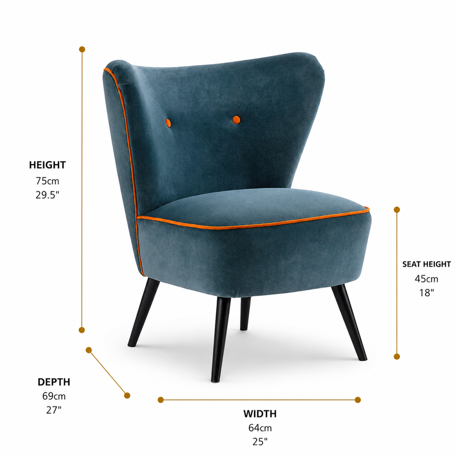Cocktail Chair dimensions
