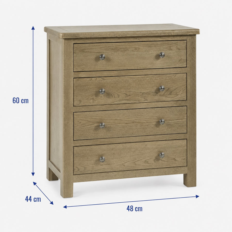 Cotswold Smokey 4 Drawer Chest dimensions