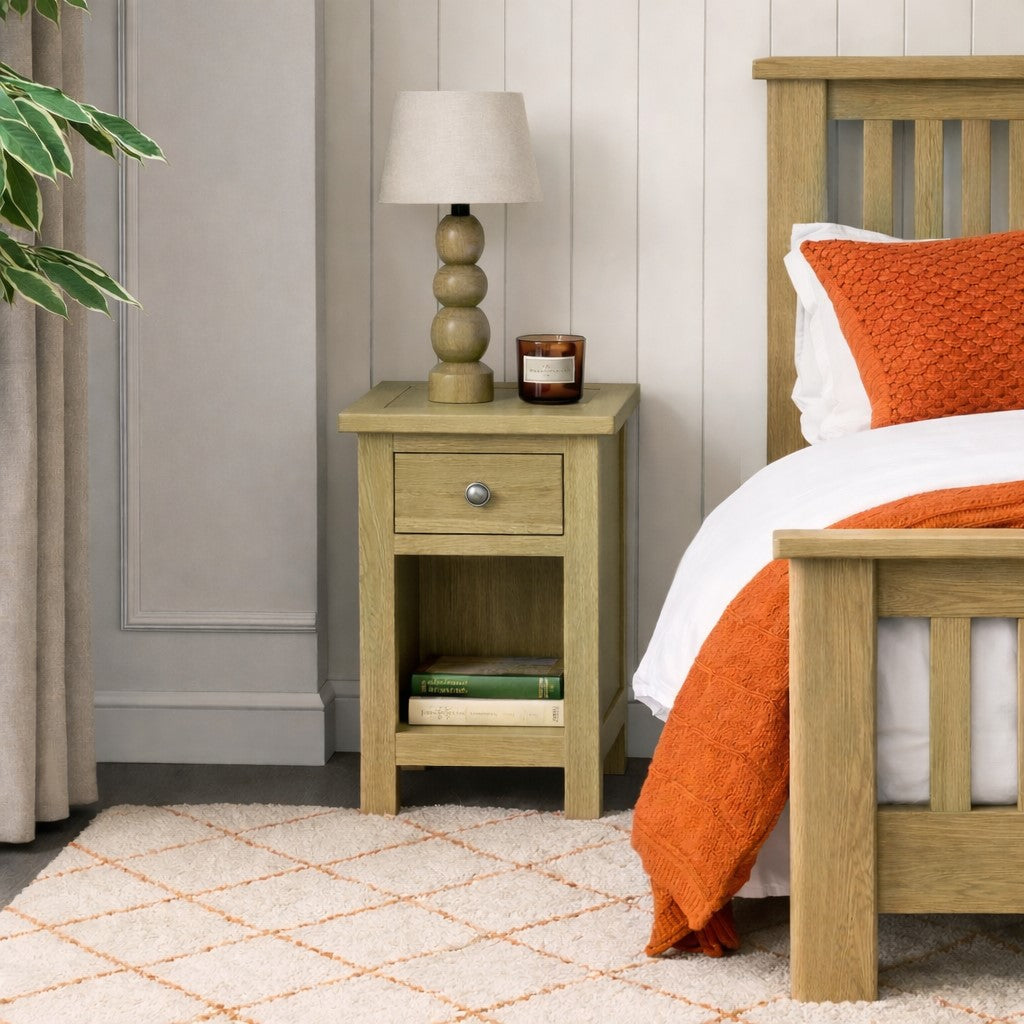 Cotswold Smokey Oak Bedside Cabinet