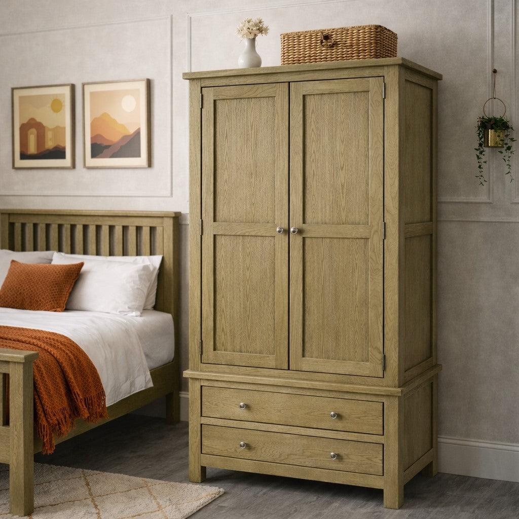 Cotswold Smokey Oak Double Wardrobe