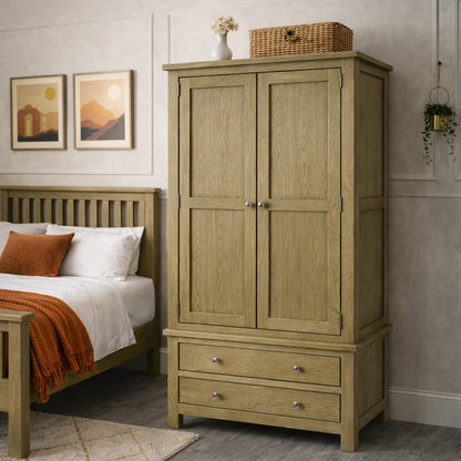 Cotswold Smokey Oak Double Wardrobe