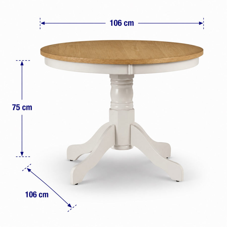 Davenport Round Pedestal Table dimensions